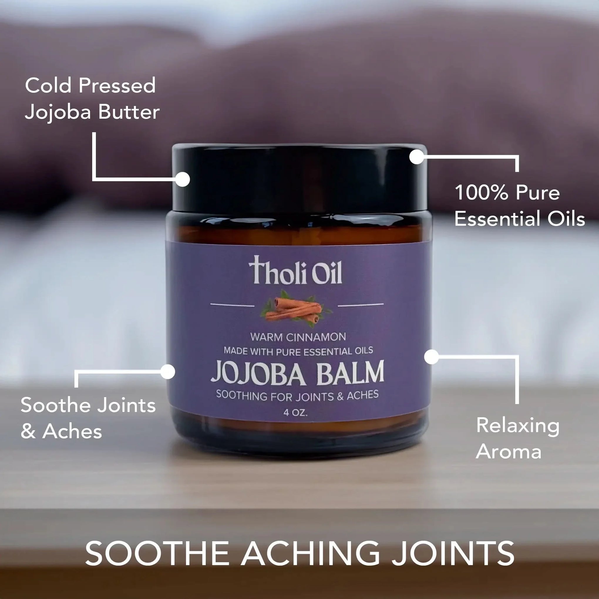 Tholi Oil Jojoba Balm - Relief from Muscle and joint aches and pains