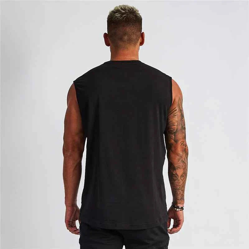 Cotton V-neck Gym Tank Top for Men