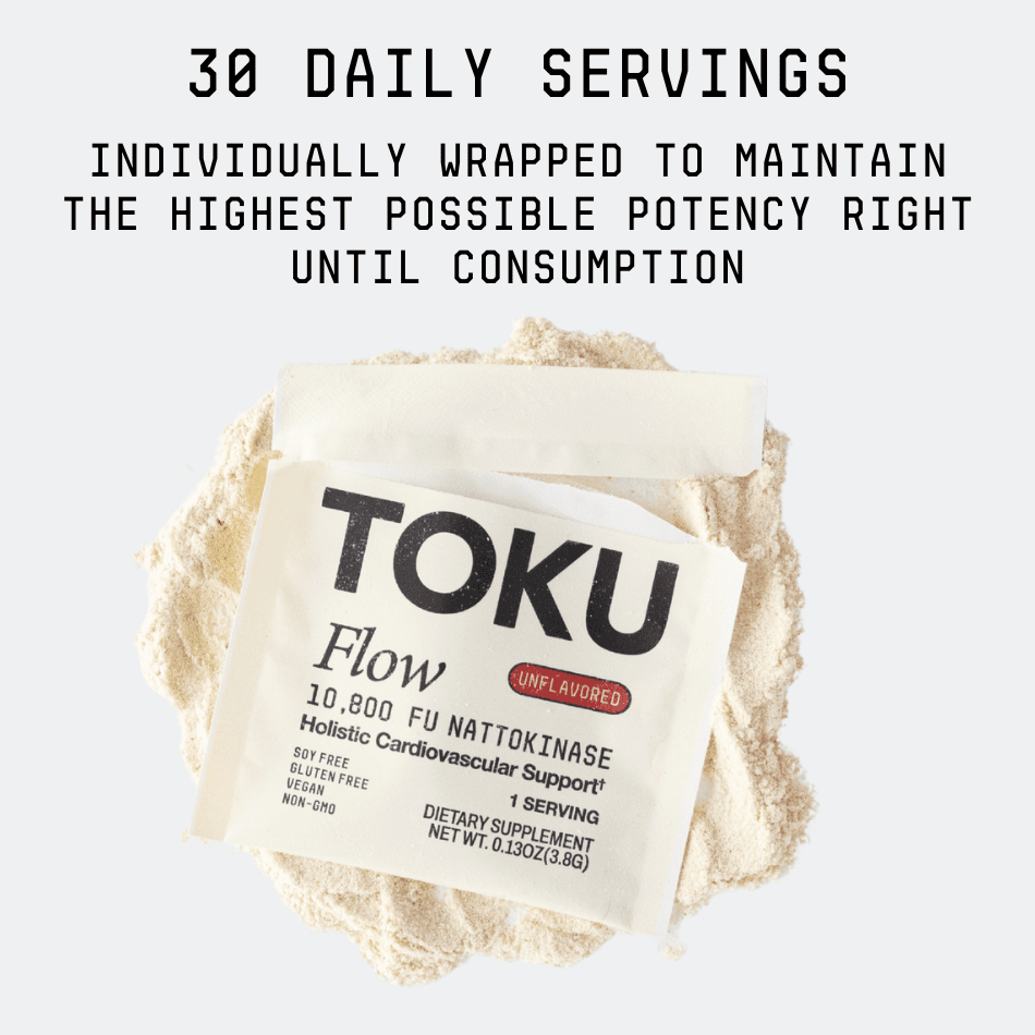 Toku Flow 10,800 FU Nattokinase Supplement | Soy Free Powder